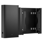 Funda VESA HP para Desktop Mini v4+ con soporte para fuente de alimentación, SKU 99T55AA, diseñada para optimizar el espacio de trabajo y asegurar el dispositivo.