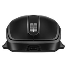 Imagen del ratón inalámbrico HP recargable ultrarrápido modelo 515, SKU 9C2F7AA#ABB, destacando su diseño ergonómico y funcionalidad ultrarrápida