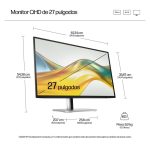 Monitor HP Serie 5 QHD Pro de la serie 5 con pantalla de 27 pulgadas, SKU 9D9S0UT#ABB