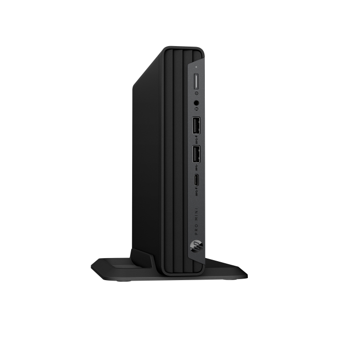 HP Pro Mini 400 G9 Intel® Core™ i5 i5-12500T 16 GB DDR4-SDRAM 512 GB SSD Windows 11 Pro Mini PC Negro 3 HP Pro Mini 400 G9 en un escritorio