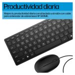 Combo de teclado y ratón con cables de HP, modelo Desktop 320MK, SKU 9SR36UT#ABE. Ideal para uso de oficina y hogar.