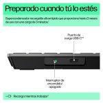 Teclado inalámbrico recargable multidispositivo HP 725, flexible y versátil, SKU 9T5B2AA#ABE