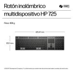 Teclado inalámbrico recargable multidispositivo HP 725, flexible y versátil, SKU 9T5B2AA#ABE