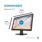 Imagen del monitor HP P22v G4 de 21.5 pulgadas con resolución Full HD 1920 x 1080 en color negro, SKU: 9TT53AA#ABB