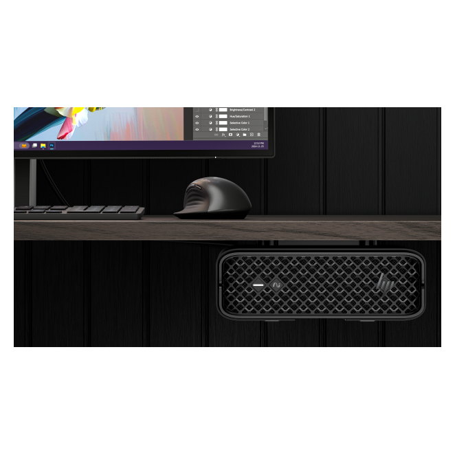 HP Z2 Mini G1i Workstation PC Intel Core Ultra 9 con Seguridad Wolf Pro Mini PC HP Z2 Mini G1i Workstation con Intel Core Ultra 9, 48 GB DDR5-SDRAM, NVIDIA RTX 4000 Ada, Windows 11 Pro, color negro, SKU A40M6ET#ABE