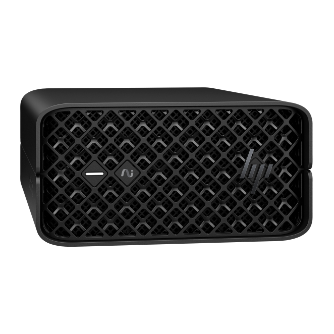 HP Z2 Mini G1a Workstation Desktop PC Wolf Pro Security Edition Copilot+ PC AMD Ryzen AI Max PRO 390 32 GB LPDDR5x-SDRAM Windows 11 Pro Mini PC Puesto de trabajo Negro 2 HP Z2 Mini G1a vista lateral