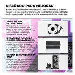 Vista frontal del HP OMEN 35L GT16-0000ns con AMD Ryzen 5 8500G, 16 GB DDR5-SDRAM, 1 TB SSD, NVIDIA GeForce RTX 4060 Ti y Windows 11 Home. SKU: AE0C5EA#ABE