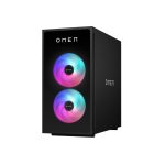 Vista frontal del HP OMEN 35L GT16-0000ns con AMD Ryzen 5 8500G, 16 GB DDR5-SDRAM, 1 TB SSD, NVIDIA GeForce RTX 4060 Ti y Windows 11 Home. SKU: AE0C5EA#ABE