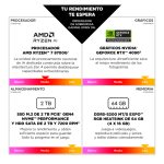 Vista frontal del HP OMEN 35L GT16-0000ns con AMD Ryzen 5 8500G, 16 GB DDR5-SDRAM, 1 TB SSD, NVIDIA GeForce RTX 4060 Ti y Windows 11 Home. SKU: AE0C5EA#ABE