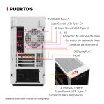 Vista frontal del HP OMEN 35L GT16-0000ns con AMD Ryzen 5 8500G, 16 GB DDR5-SDRAM, 1 TB SSD, NVIDIA GeForce RTX 4060 Ti y Windows 11 Home. SKU: AE0C5EA#ABE