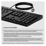 HP Teclado con cable USB 125 G2, diseño ergonómico y resistente, SKU AY2Y7AA#ABE