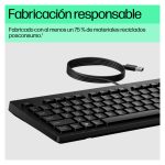 HP Teclado con cable USB 125 G2, diseño ergonómico y resistente, SKU AY2Y7AA#ABE