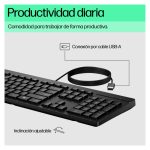 HP Teclado con cable USB 125 G2, diseño ergonómico y resistente, SKU AY2Y7AA#ABE