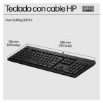 HP Teclado con cable USB 125 G2, diseño ergonómico y resistente, SKU AY2Y7AA#ABE