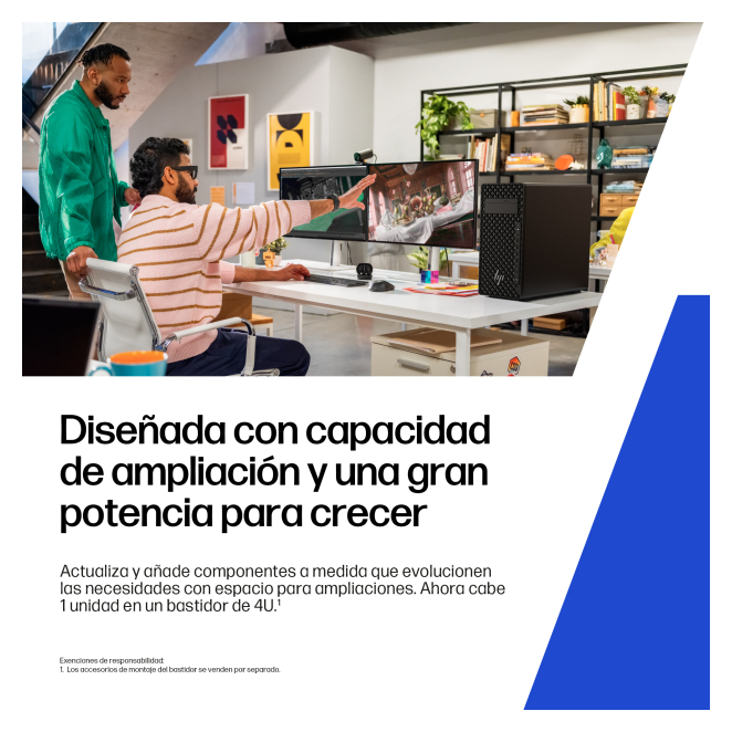 HP Z2 Tower G1i Workstation Desktop PC Wolf Pro Security Edition Intel Core Ultra 9 285K 64 GB DDR5-SDRAM Windows 11 Pro Torre Puesto de trabajo AI PC, AI Workstation Negro 3 HP Z2 Tower G1i Workstation Desktop PC side view