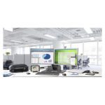 Imagen de la unidad externa USB DVDRW de HP, modelo F2B56AA, utilizada para grabación de DVD y CD.