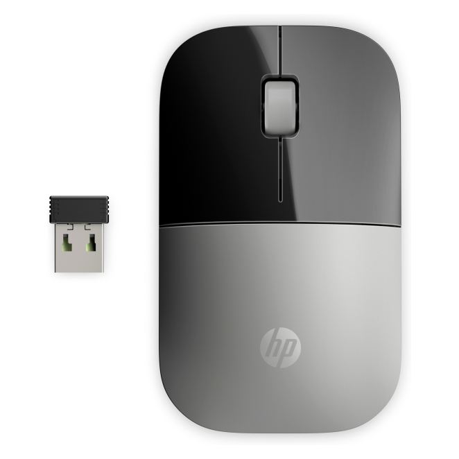 HP Ratón inalámbrico plateado Z3700 con diseño ergonómico Ratón inalámbrico HP Z3700 en color plateado, modelo X7Q44AA#ABB, con diseño ergonómico y conexión fiable.