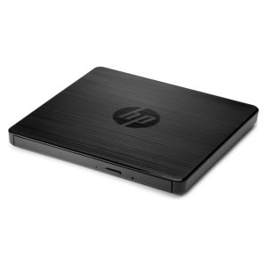 Imagen de la Unidad externa USB DVD-RW HP con diseño compacto y SKU Y3T76AA. Ideal para grabadores de vídeo