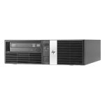 Imagen del HP rp 5 5810, un ordenador para TPV de pequeño formato en color negro. Utiliza un procesador i5-4570S a 2,9 GHz con SKU J2V28EA.