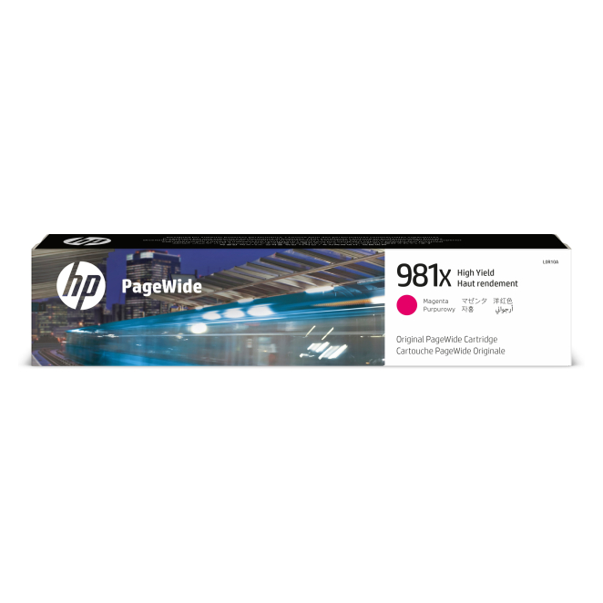 HP Cartucho PageWide 981X Magenta de alto rendimiento HP Cartucho magenta original PageWide 981X de alto rendimiento SKU L0R10A