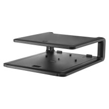 HP Base de monitor M9X76AA ideal para soporte de pantallas, diseño robusto y ajustable para escritorios