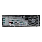 Sistema TPV compacto HP rp5800 en color negro, con procesador Intel i3-2120 a 3,3 GHz. SKU N3T46AW