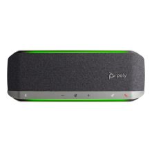 Imagen del Poly Altavoz manos libres Sync 40 con conexión USB-A y USB-C, ideal para videoconferencias. SKU 772C4AA