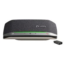 Poly Altavoz Manos Libres Sync 20+ con conexión USB-C, ideal para videoconferencias. Modelo SKU 772D0AA.