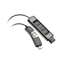 Poly Adaptador DA85-M en color negro, conexión USB a QD, compatible con TAA. SKU: 786C8AA