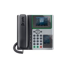 Imagen del Poly Teléfono IP Edge E450 habilitado para alimentación a través de Ethernet (PoE), SKU 82M90AA. Ideal para comunicación empresarial.