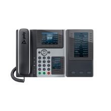 Teléfono IP Poly Edge E400 con alimentación a través de Ethernet y SKU 82M93AA, ideal para oficinas modernas.