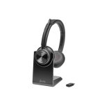 Auriculares estéreo Poly Savi 7320 UC con tecnología DECT 1880-1900 MHz, SKU 8L545AA#ABB, con excelente calidad de sonido y conectividad inalámbrica