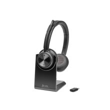 Auriculares estéreo Poly Savi 7320 UC con tecnología DECT 1880-1900 MHz, SKU 8L545AA#ABB, con excelente calidad de sonido y conectividad inalámbrica