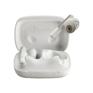 Funda de carga blanca para auriculares Poly Voyager Free 60 UC, SKU 8L582AA
