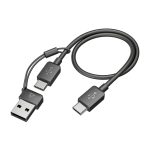 Auriculares Poly Voyager Focus 2 con conexión USB-C y adaptador USB-C/A, modelo SKU 9T9J3AA