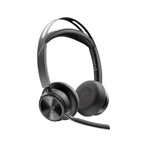 Auriculares HP Poly Voyager Focus 2 con certificación Microsoft Teams, adaptador USB-C/A y SKU 9T9J4AA