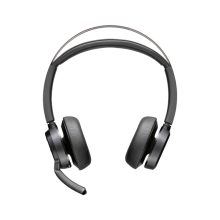Auriculares HP Poly Voyager Focus 2 USB-C con adaptador USB-C/A y base de carga. SKU 9T9J5AA.