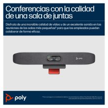 Barra de vídeo USB Poly Studio R30 con control remoto Bluetooth, incluye SKU 9U3T1AA, ideal para videoconferencias