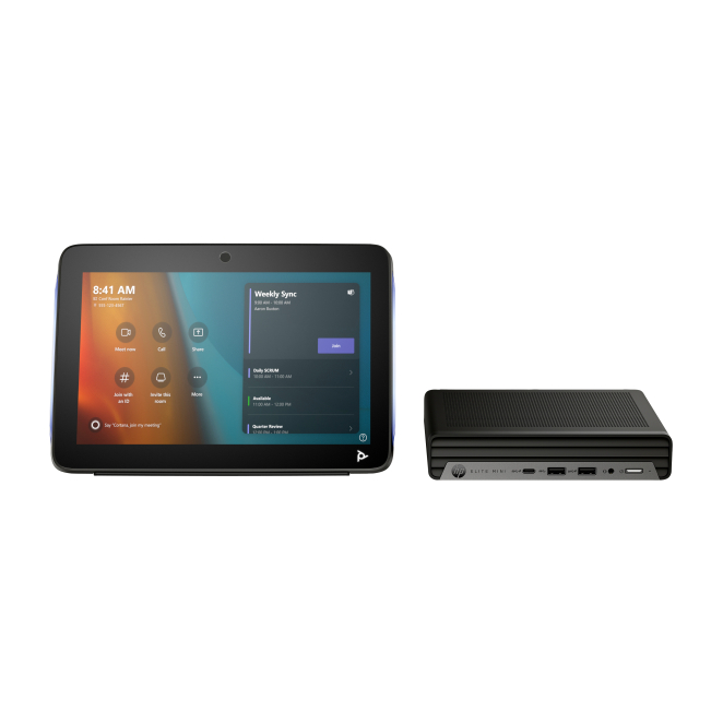 Poly Studio Base Kit con PC HP Mini y Microsoft Teams Equipo de videoconferencia Poly Studio Base Kit G9 Plus para Microsoft Teams con PC HP Mini y mando TC10, SKU A3LU8AA#ABB