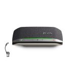 Altavoz Poly Sync 20-M con adaptador USB-C/A, modelo B95VMUT#AC3. Ideal para llamadas en conferencias y alta calidad de audio.