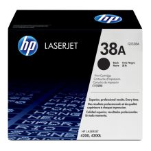 Cartucho de tóner negro HP 38A original para impresoras LaserJet, SKU Q1338A. Una pieza.