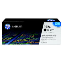 Cartucho de tóner negro HP 122A original para impresoras LaserJet, modelo Q3960A. Paquete de una pieza.