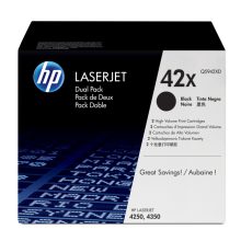 HP Pack de 2 cartuchos de tóner original LaserJet 42X de alta capacidad en color negro, SKU Q5942XD