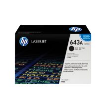 Cartucho de tóner negro HP LaserJet original, modelo 643A, SKU Q5950A, diseñado para impresiones de alta calidad.