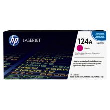 HP Cartucho de tóner original LaserJet 124A color magenta para impresoras HP, SKU Q6003A. Ideal para obtener impresiones claras y nítidas.