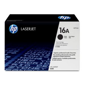 Cartucho de tóner original HP LaserJet 16A negro, SKU Q7516A, alto rendimiento y calidad de impresión.