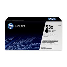 Cartucho de tóner original HP LaserJet 53X de alta capacidad en color negro con SKU Q7553X