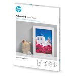 HP Papel fotográfico satinado con brillo Advanced, tamaño 13x18 cm, paquete de 25 hojas. SKU Q8696A