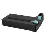 Vista del cartucho de tóner negro Samsung SCX-D6555A con SKU SV208A, ideal para impresiones de alta calidad.