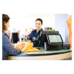 HP Sistema para minoristas RP7 modelo 7800 con pantalla táctil y diseño compacto. SKU T0F01EA.